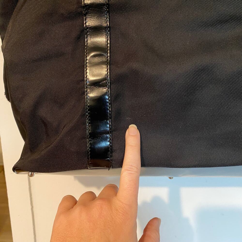 Gucci Vintage Black Bamboo handle tote / travel bag Tom Ford Era Oversized XL - Picture 7 of 15